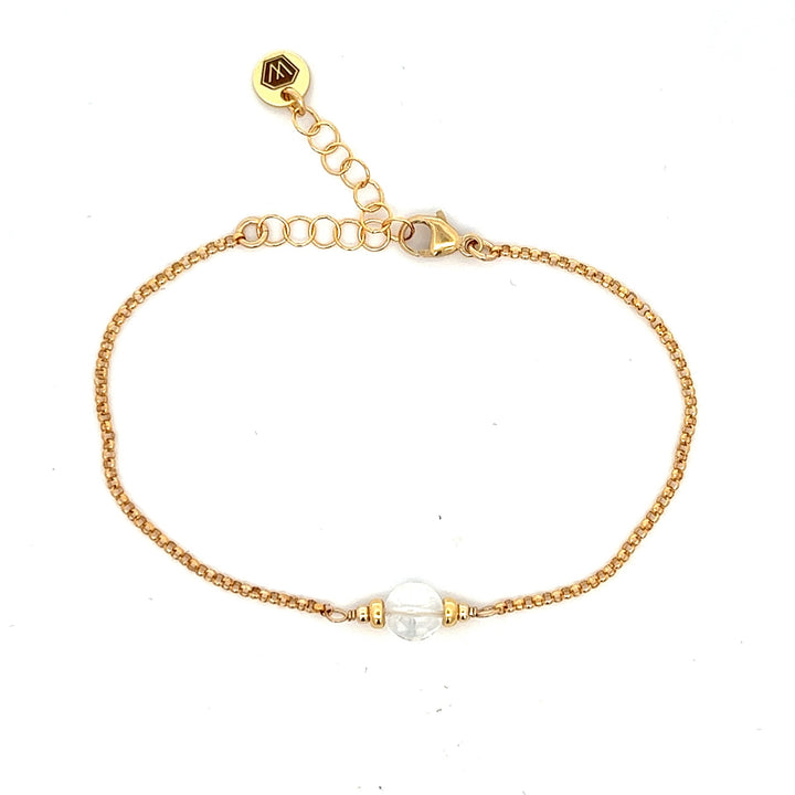 faceted birthstone coin charm bracelet - workshopunderground.com
