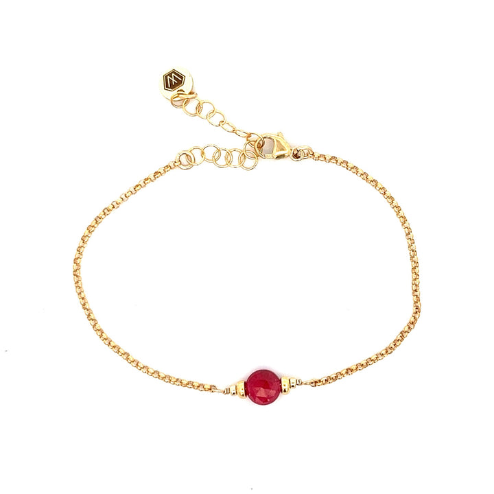 faceted birthstone coin charm bracelet - workshopunderground.com