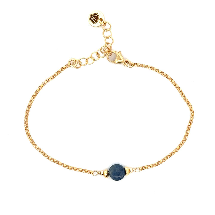 faceted birthstone coin charm bracelet - workshopunderground.com