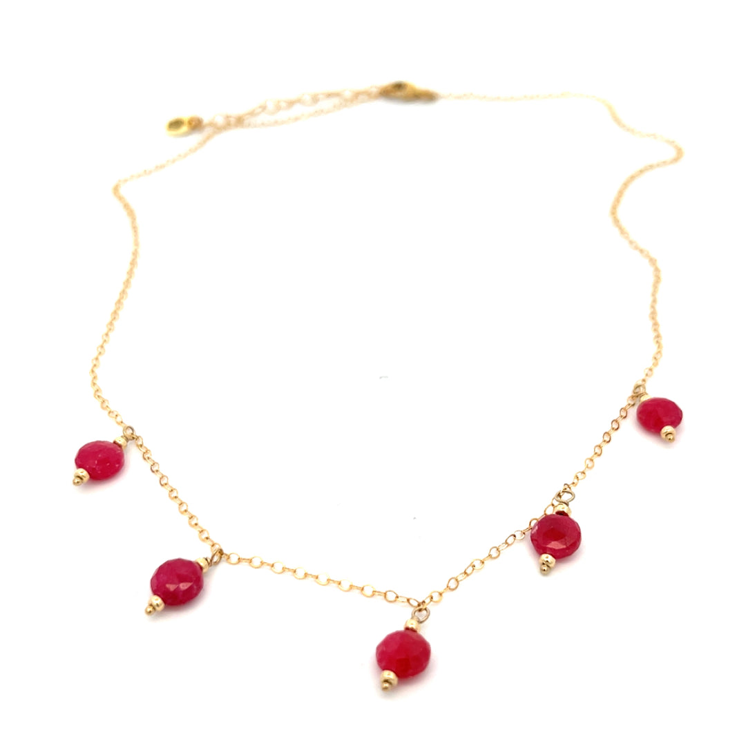 five-drop birthstone coin necklace - workshopunderground.com