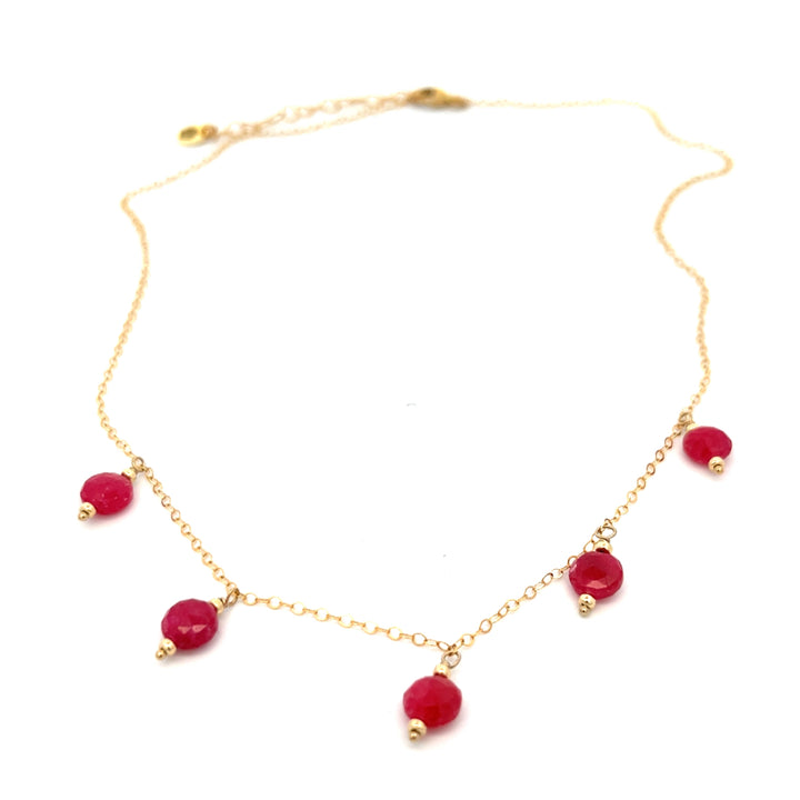 five-drop birthstone coin necklace - workshopunderground.com