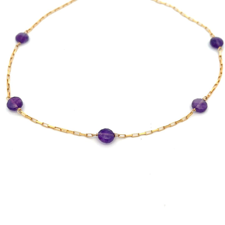 L'amethyste five-station natural amethyst necklace - workshopunderground.com