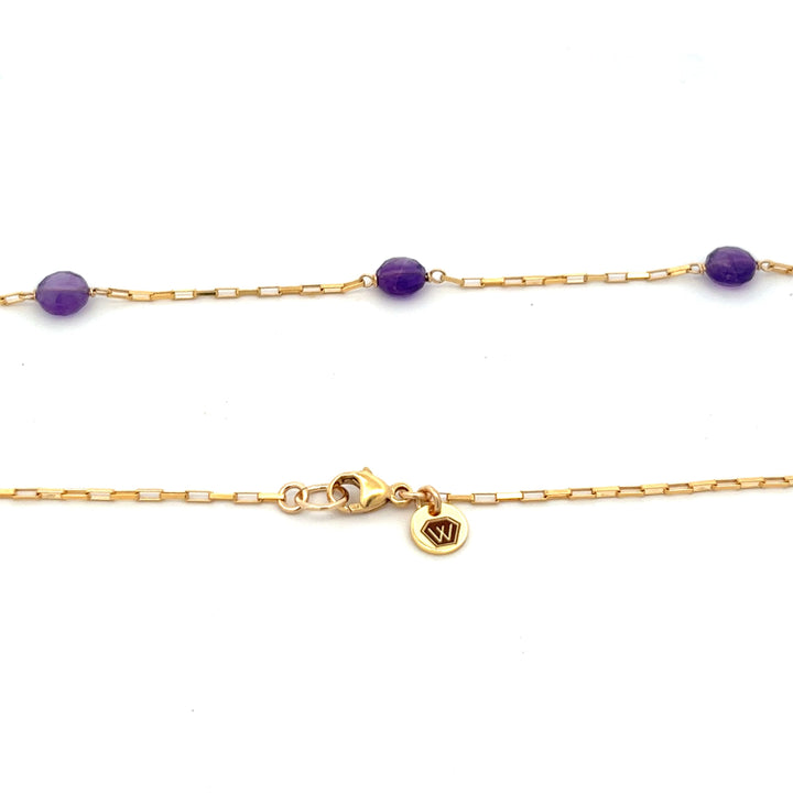 L'amethyste five-station natural amethyst necklace - workshopunderground.com
