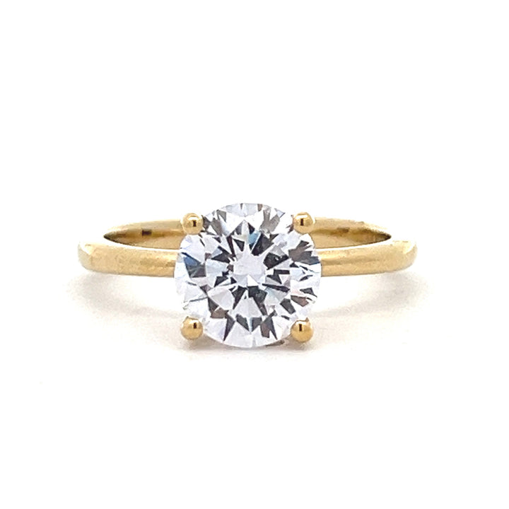 2 ctw floral solitaire round diamond engagement ring - workshopunderground.com