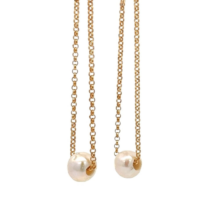 front-to-back pearl swing earrings - workshopunderground.com