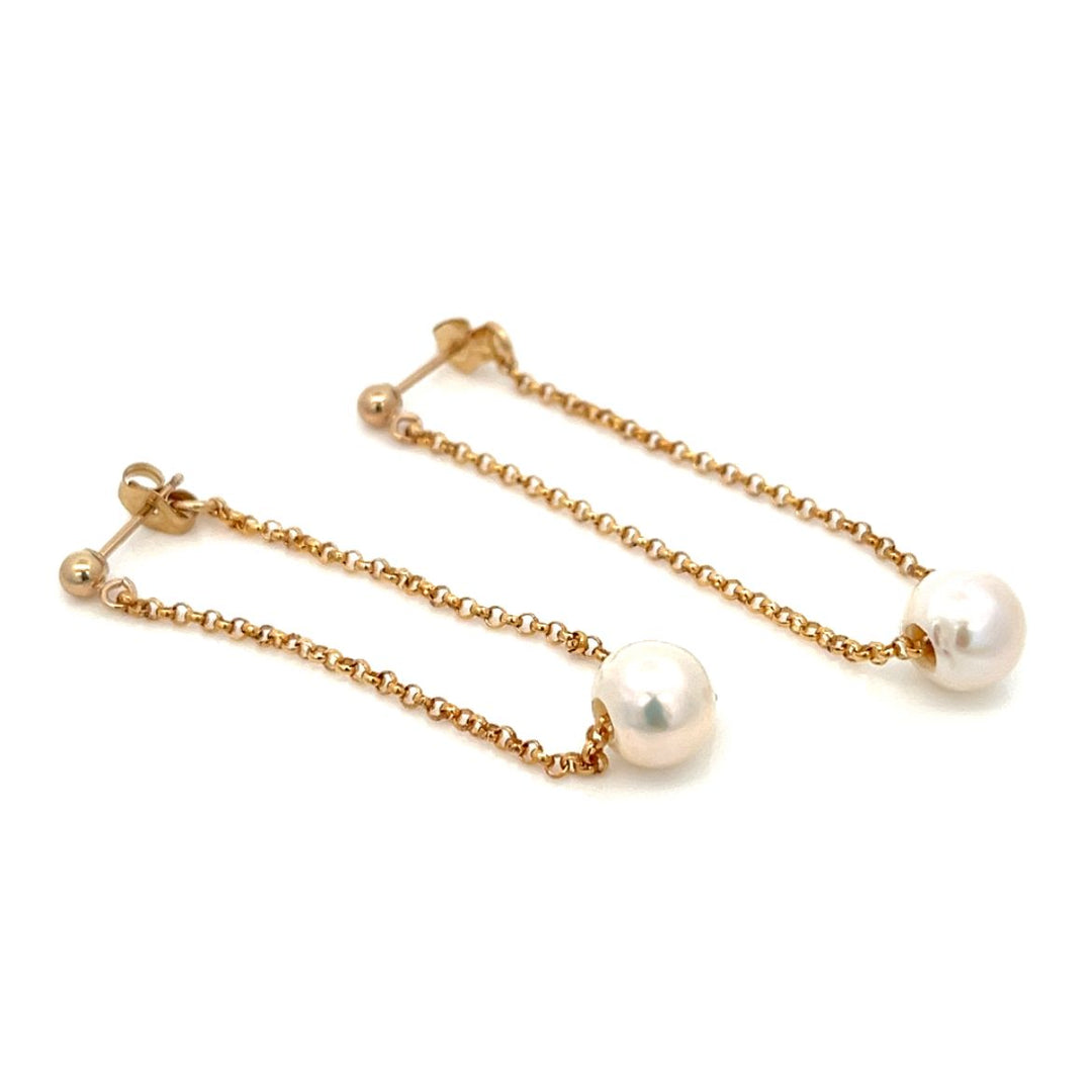 front-to-back pearl swing earrings - workshopunderground.com