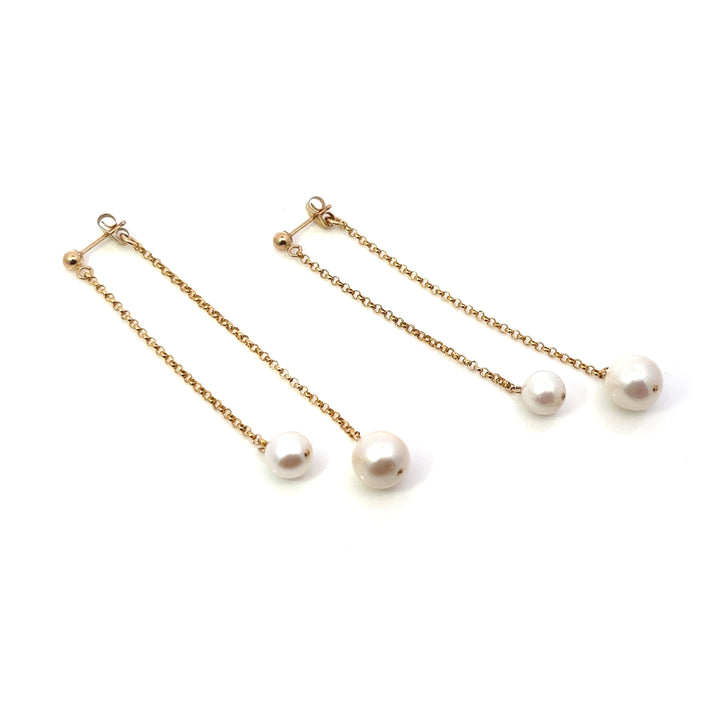 front-to-back versatile pearl duo earrings - workshopunderground.com