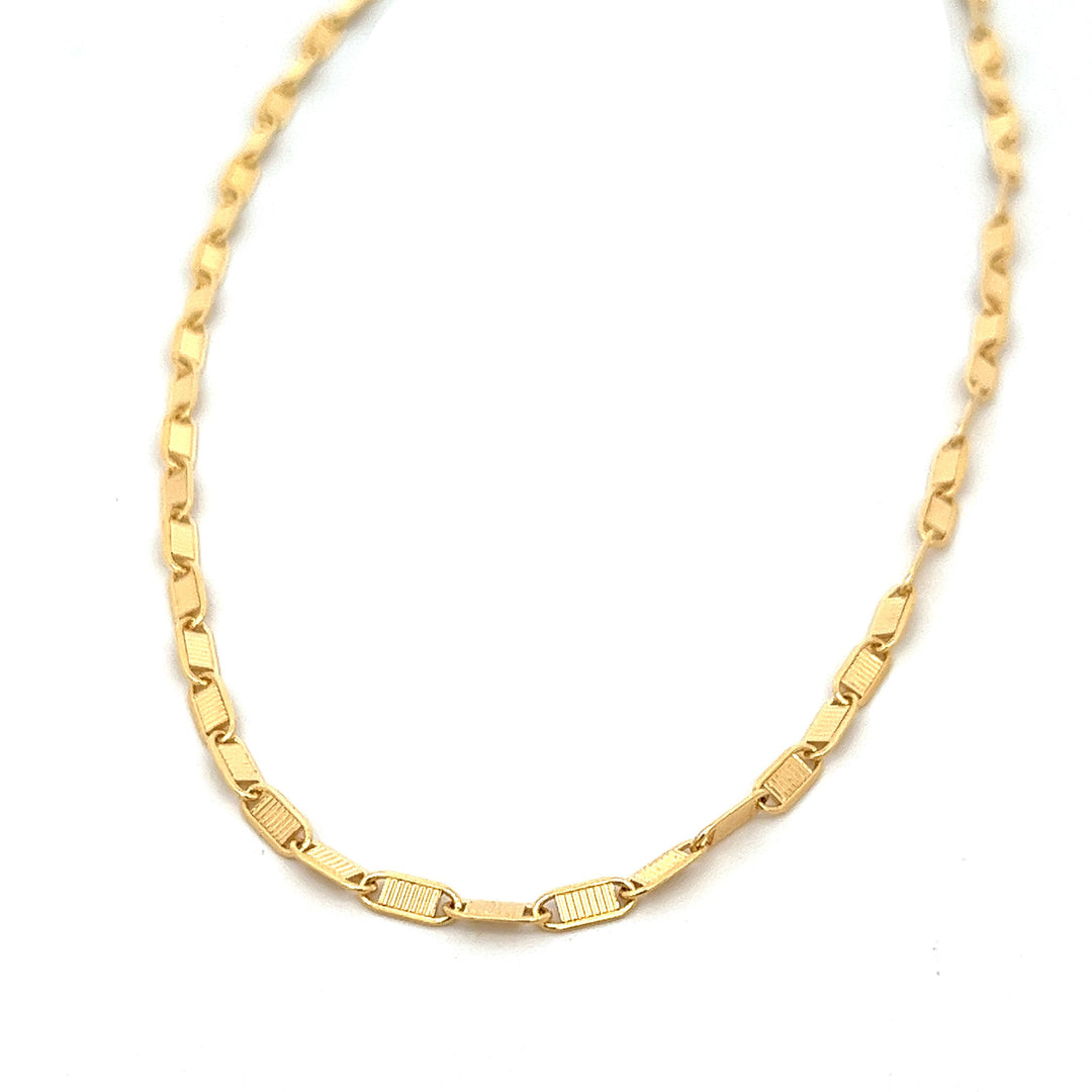 14K-gold-filled striped mariner necklace - 16" - workshopunderground.com