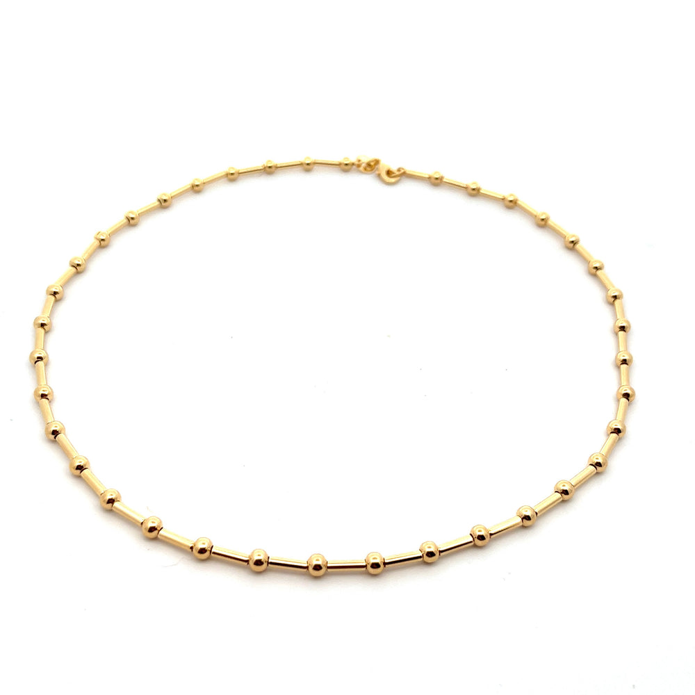 14K-gold-filled ball & bar necklace - 16" - workshopunderground.com