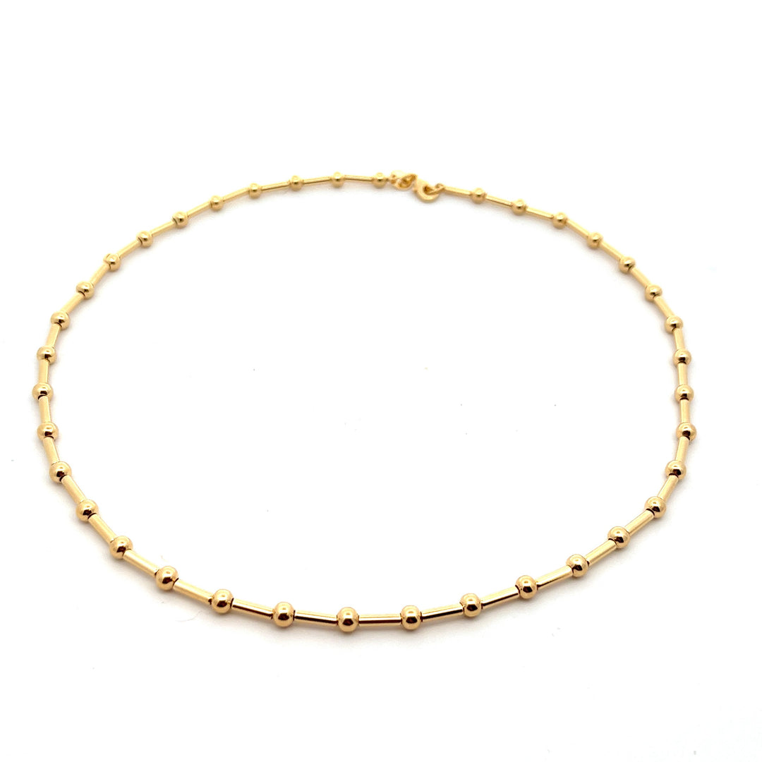 14K-gold-filled ball & bar necklace - 16" - workshopunderground.com