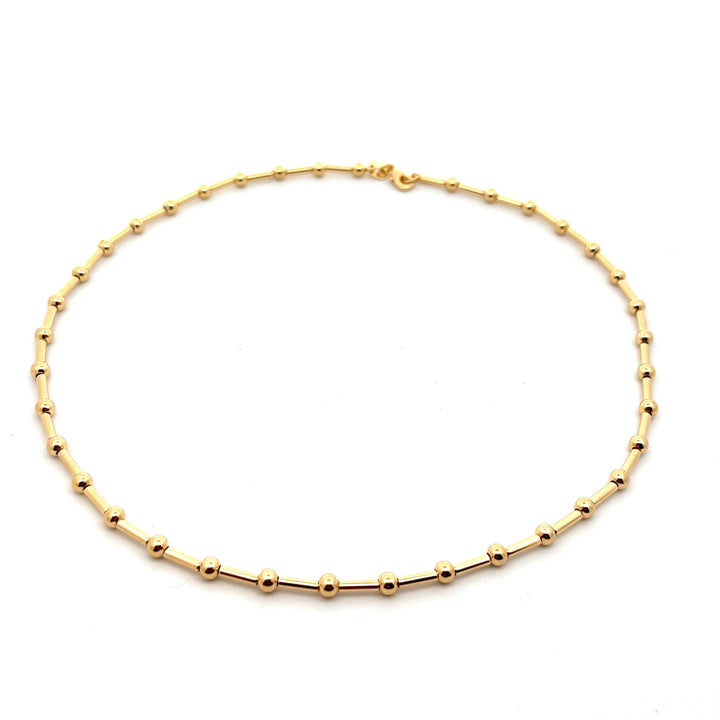 14K-gold-filled ball & bar necklace - 16" - workshopunderground.com