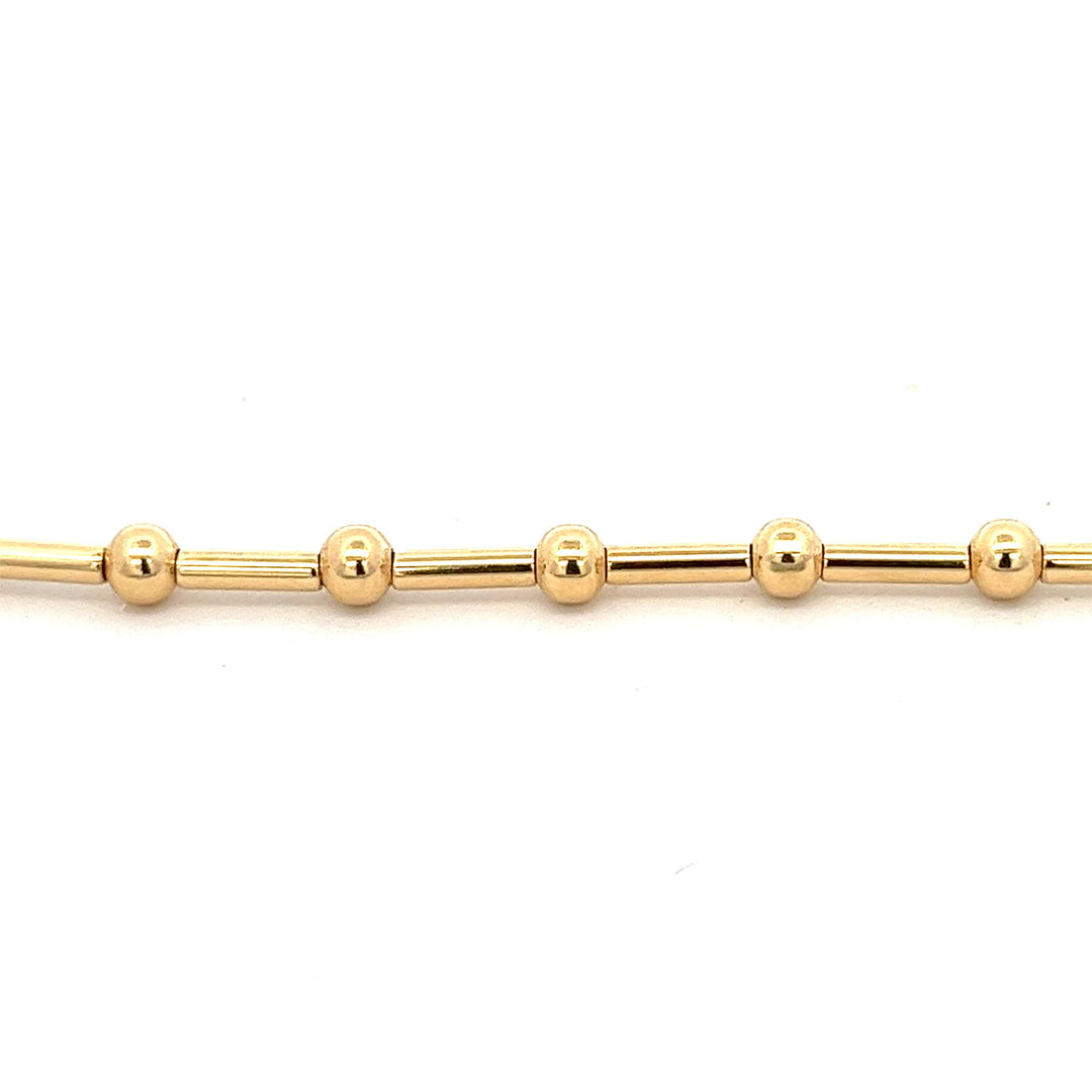 14K-gold-filled ball & bar necklace - 16" - workshopunderground.com