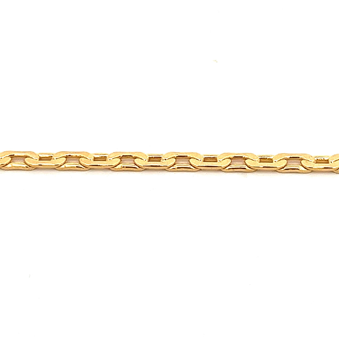 14K-gold-filled flat interlock chain necklace - 16" - workshopunderground.com