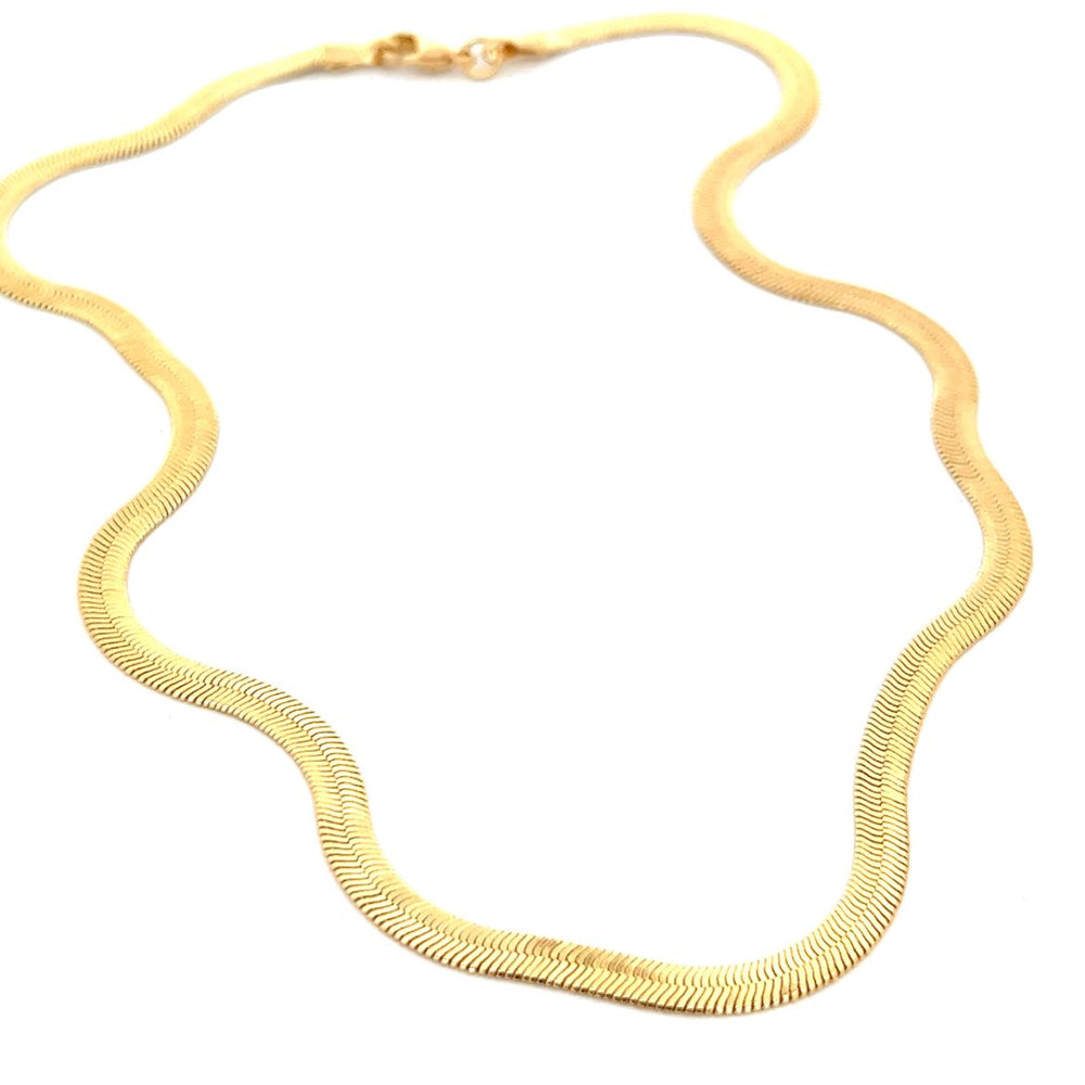 14K-gold-filled herringbone necklace - 16" - workshopunderground.com