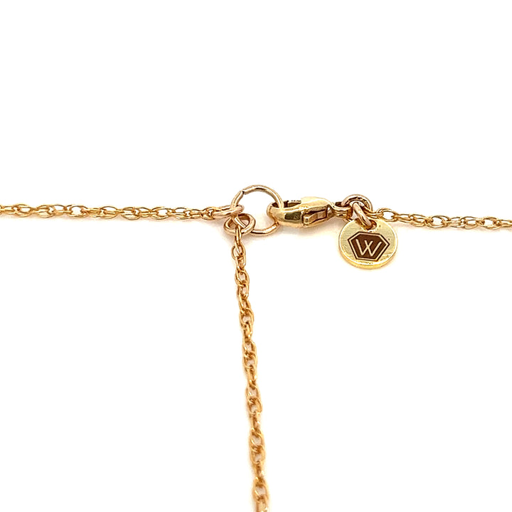 aquamarine back drop gold bar necklace - workshopunderground.com