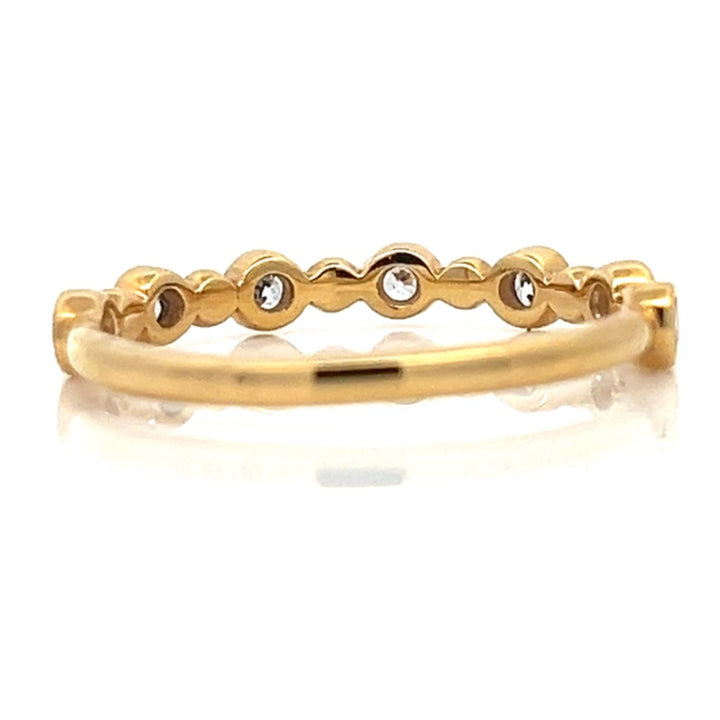 gold balls & bezel diamond band