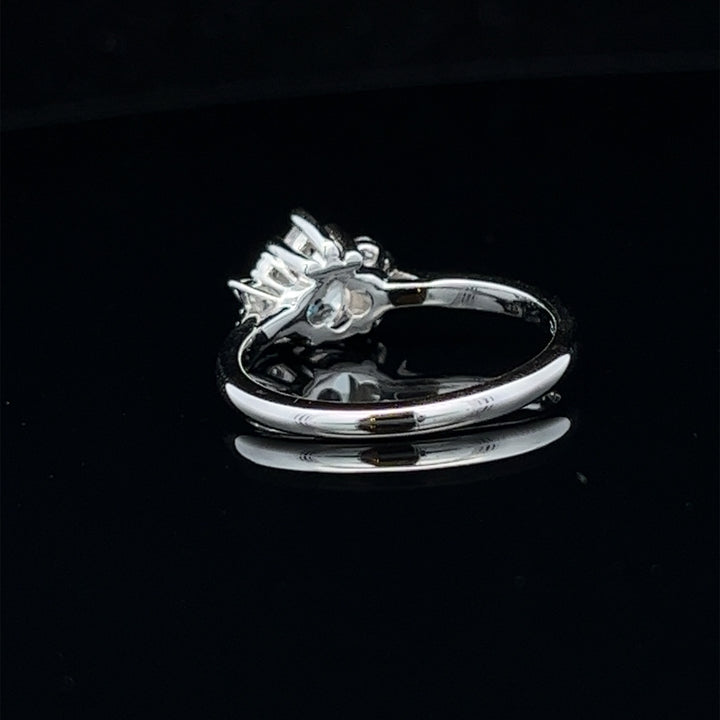 1 5/8 ctw pear diamond engagement ring with diamond accents - workshopunderground.com