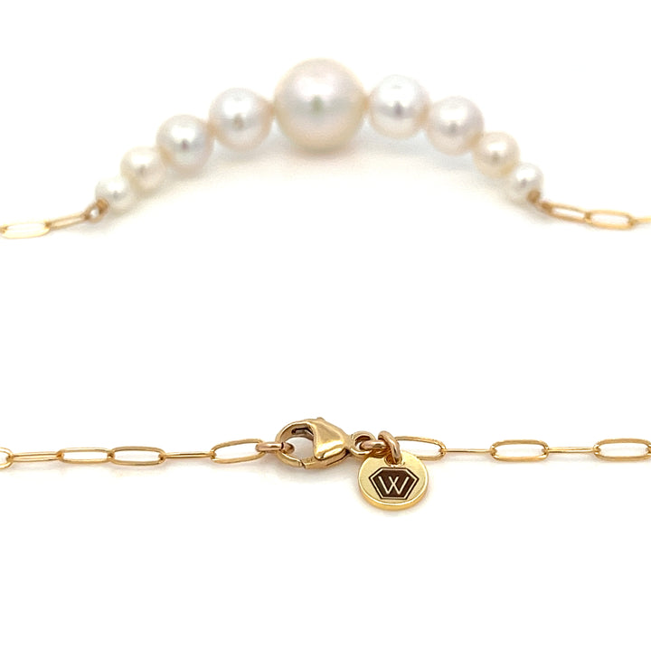 bold graduated pearl bar necklace - workshopunderground.com