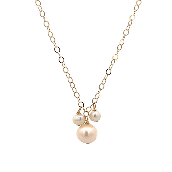 three pearl cluster necklace - workshopunderground.com