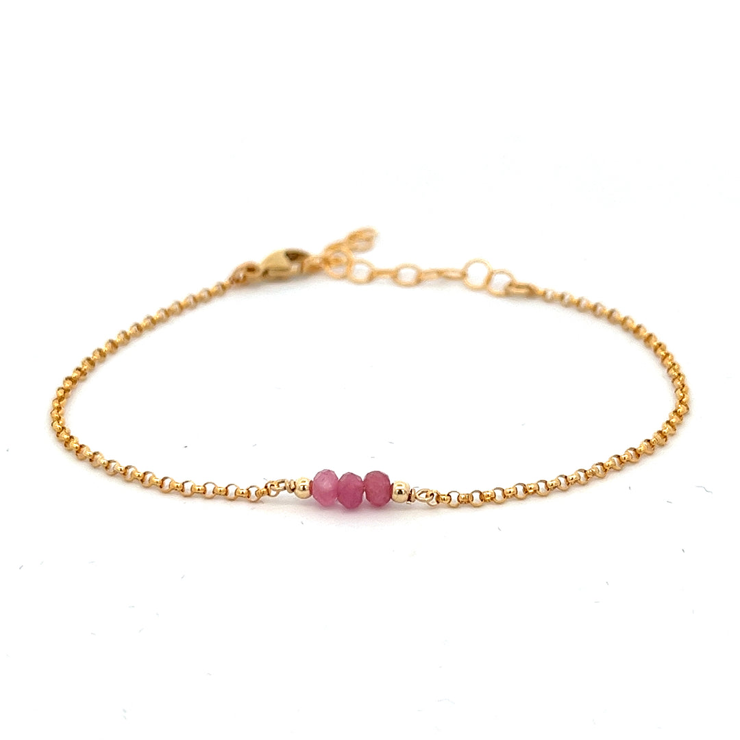 birthstone triplet bracelet - workshopunderground.com