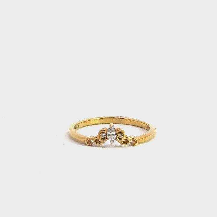 princess tiara marquise diamond band