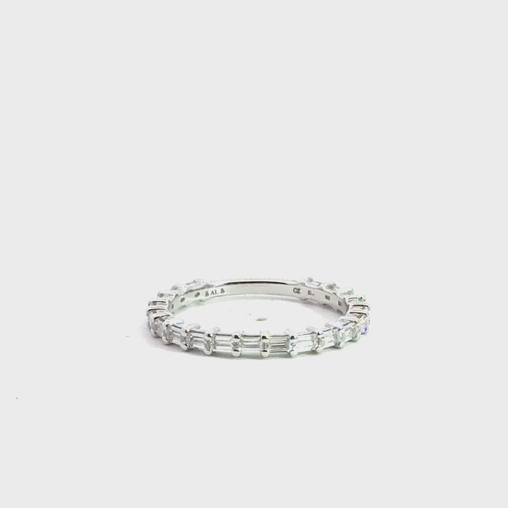 straight baguette diamond band