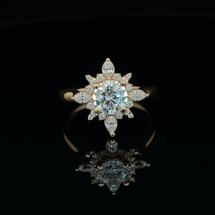 1 1/2 ctw radiant halo round diamond engagement ring - workshopunderground.com