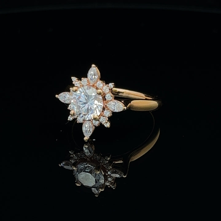 1 1/2 ctw radiant halo round diamond engagement ring - workshopunderground.com
