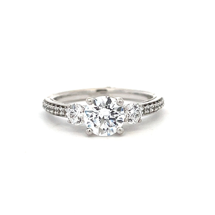 1 1/2 ctw three-stone round french-set diamond engagement ring - workshopunderground.com