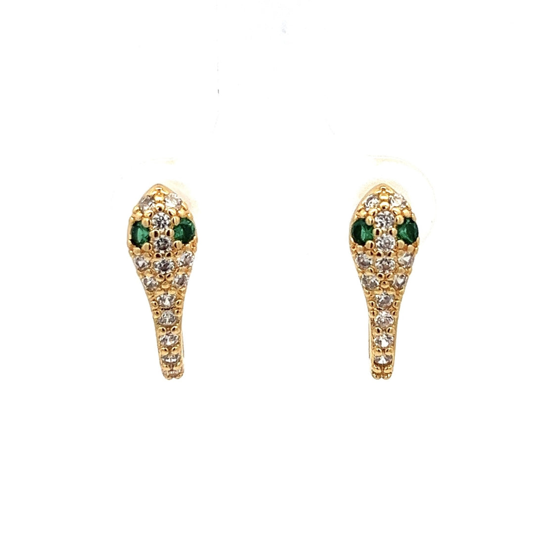 14K-gold-filled sparkly snake huggies - workshopunderground.com