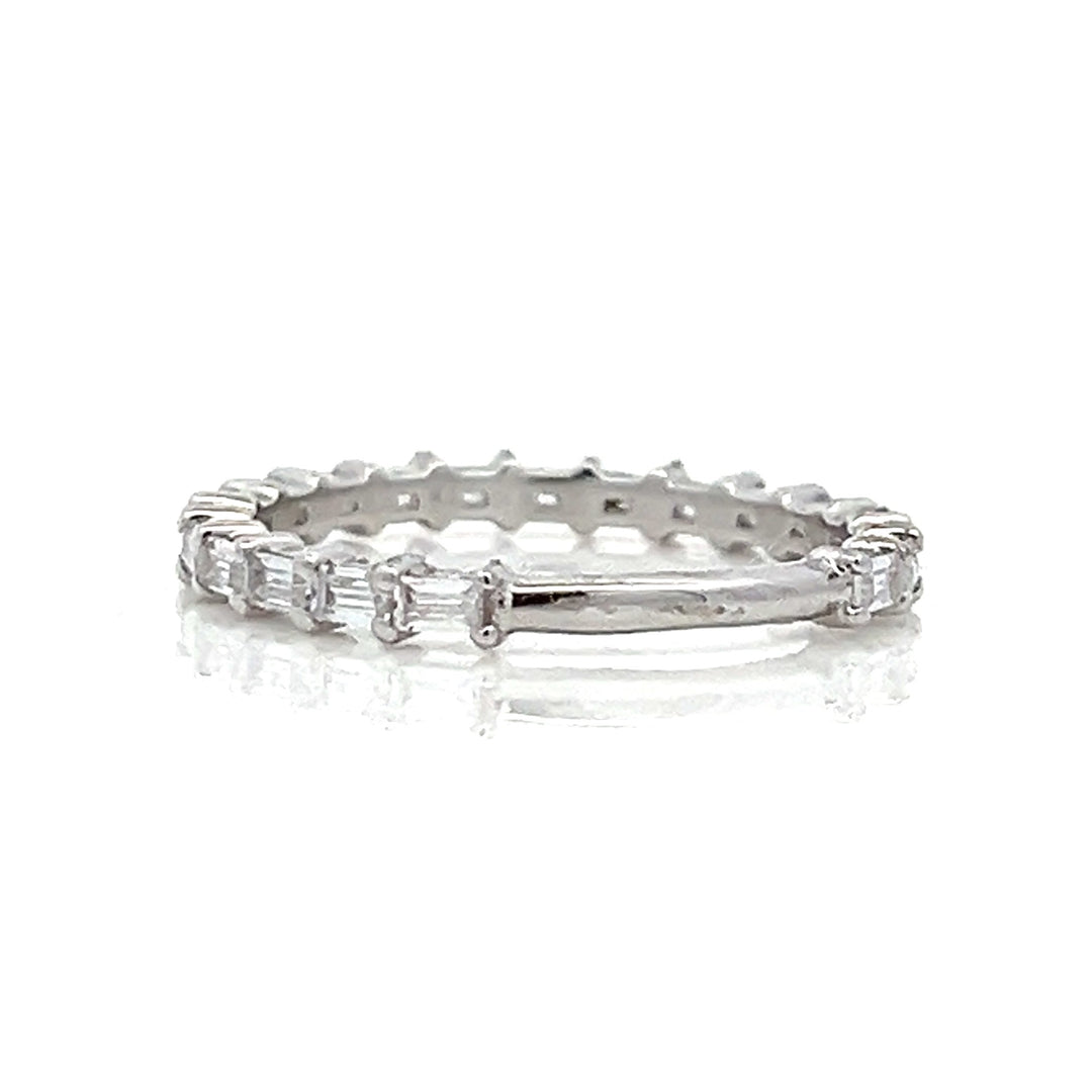 straight baguette diamond band