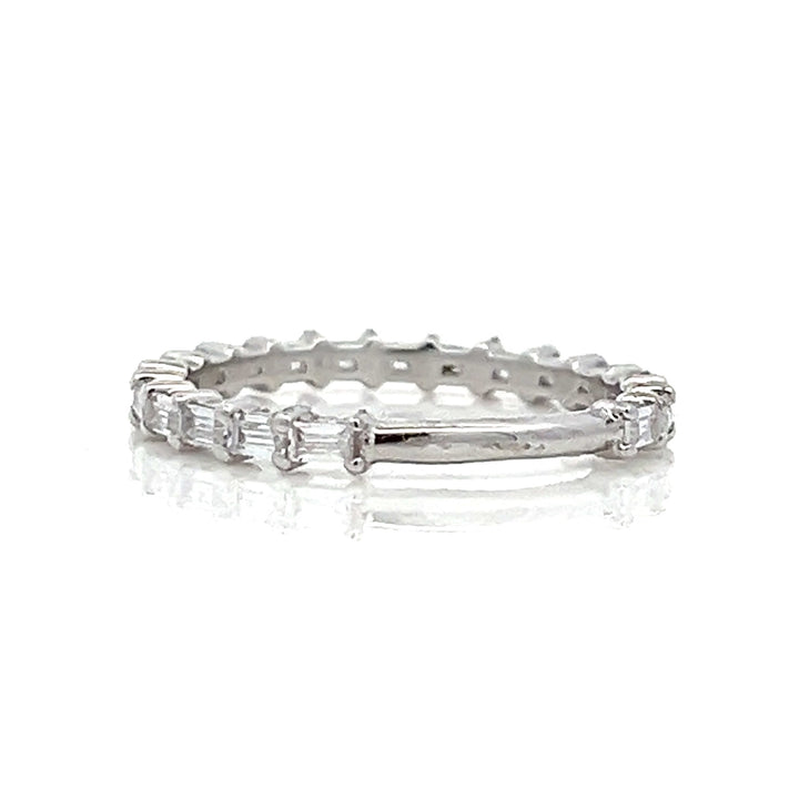 straight baguette diamond band