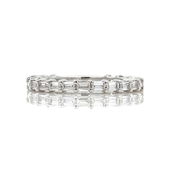 straight baguette diamond band