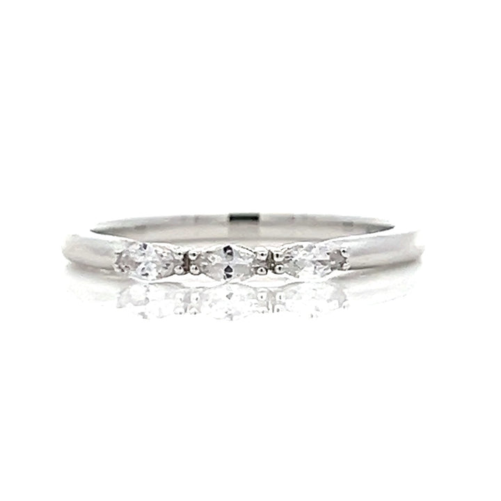 three-stone marquise diamond band