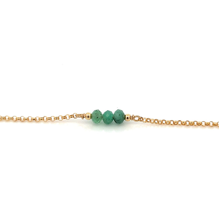 triple baby emerald bracelet