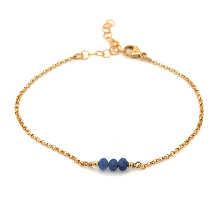 triple baby birthstone bracelet