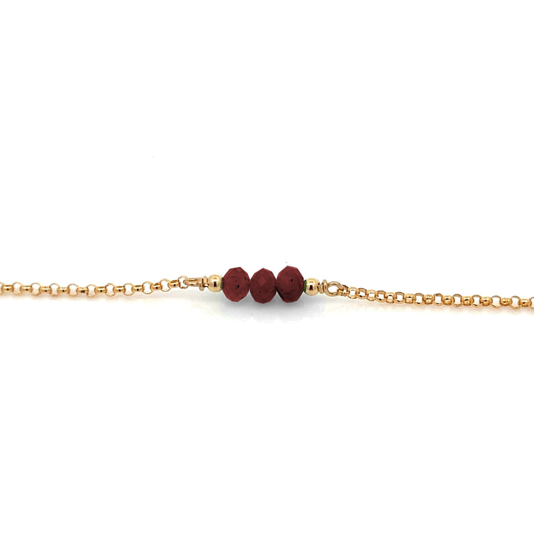 triple baby birthstone bracelet
