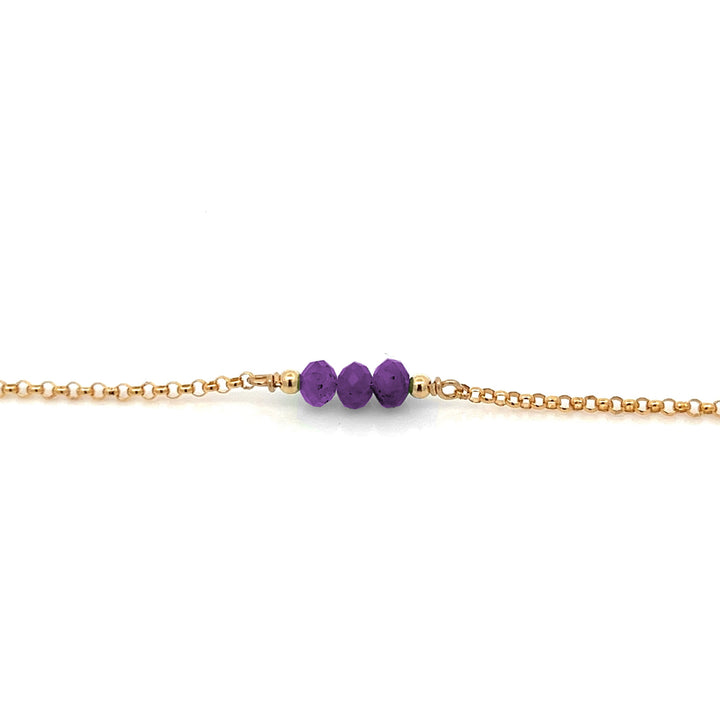 triple baby birthstone bracelet