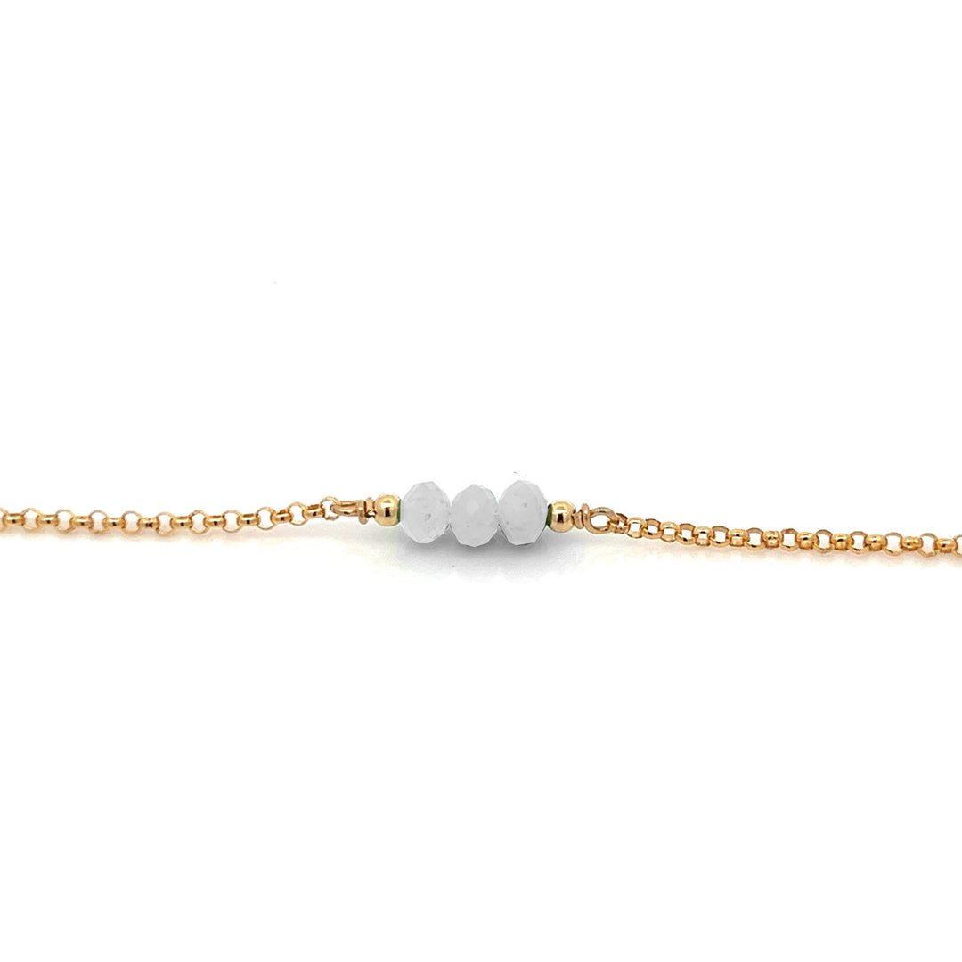 triple baby birthstone bracelet