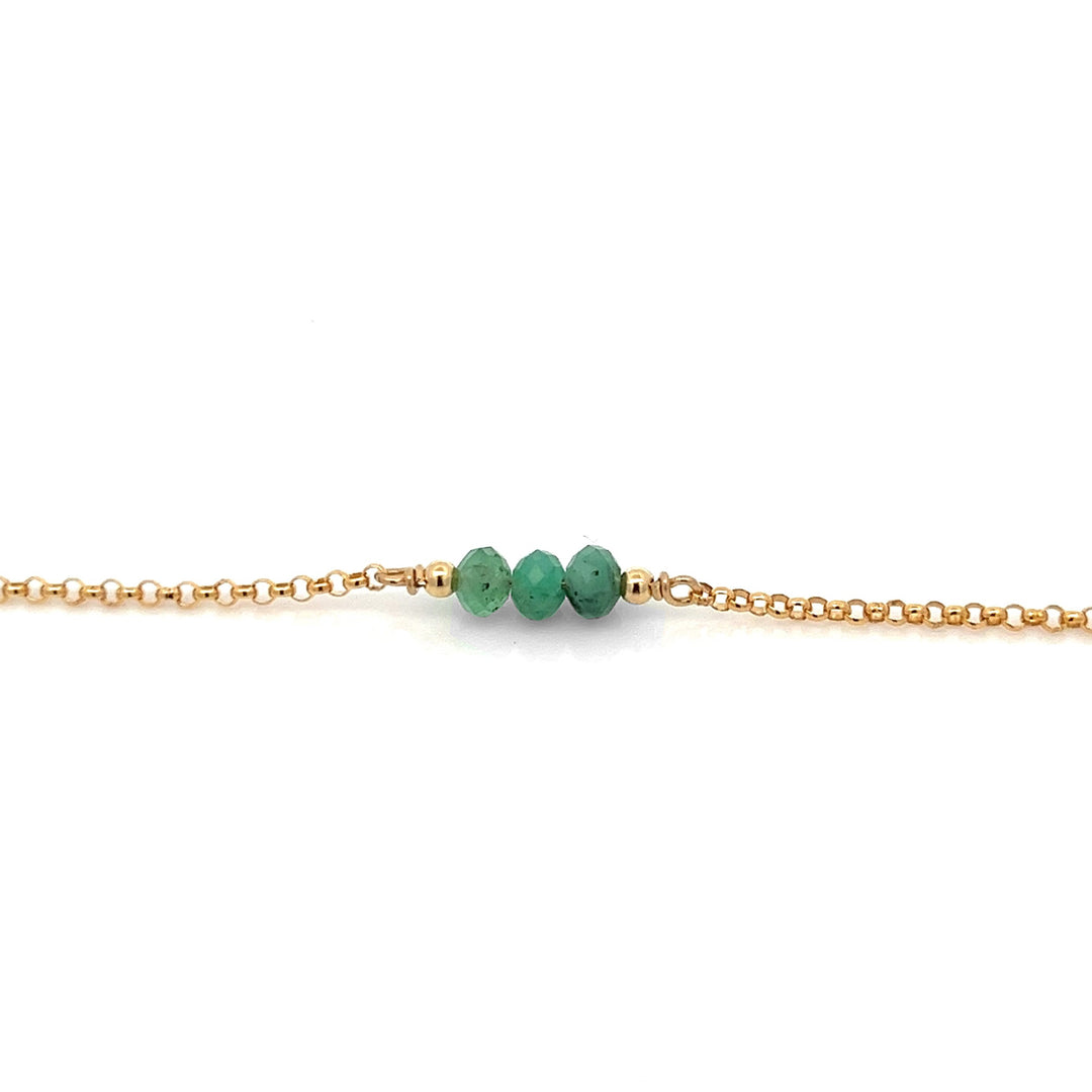 triple baby birthstone bracelet