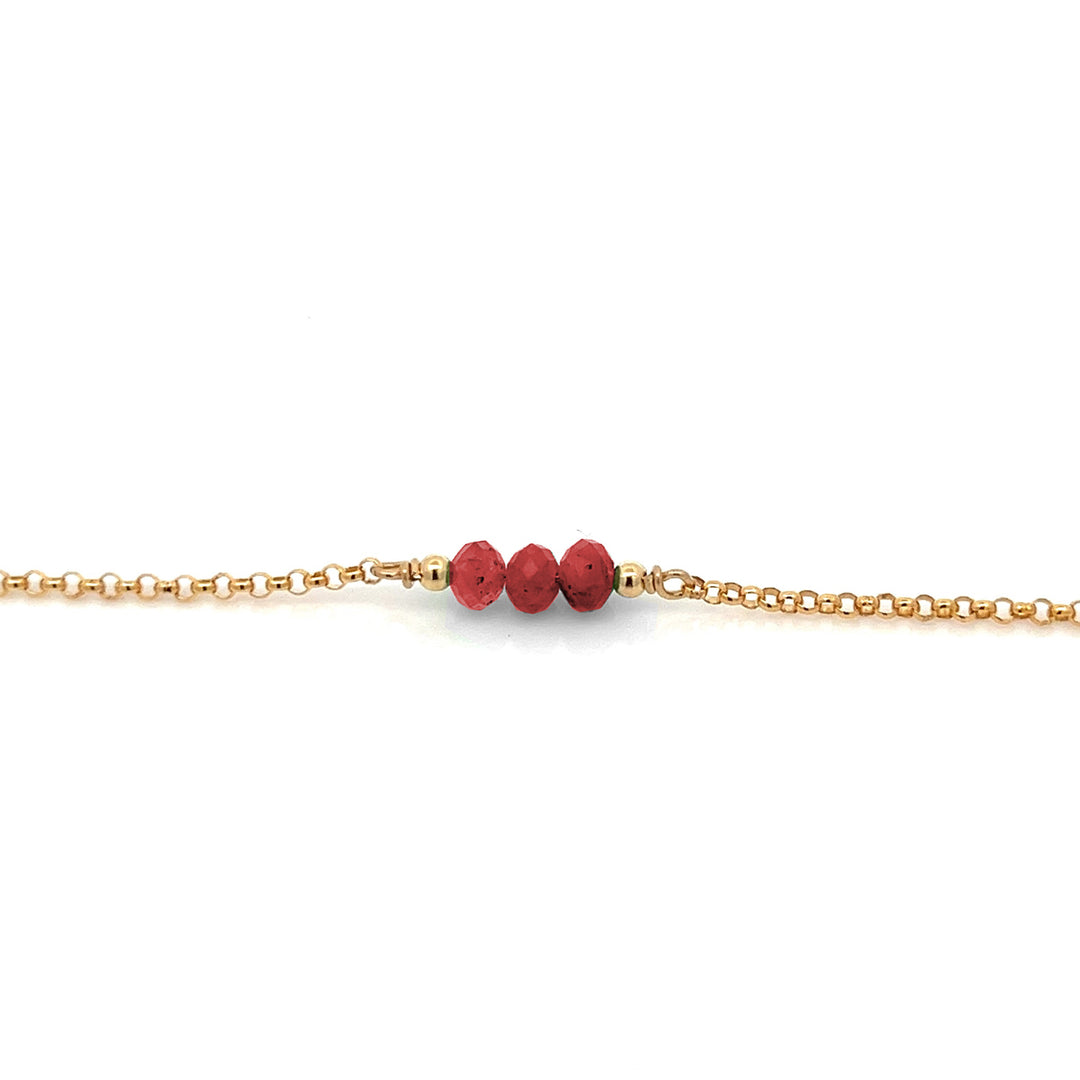 triple baby birthstone bracelet