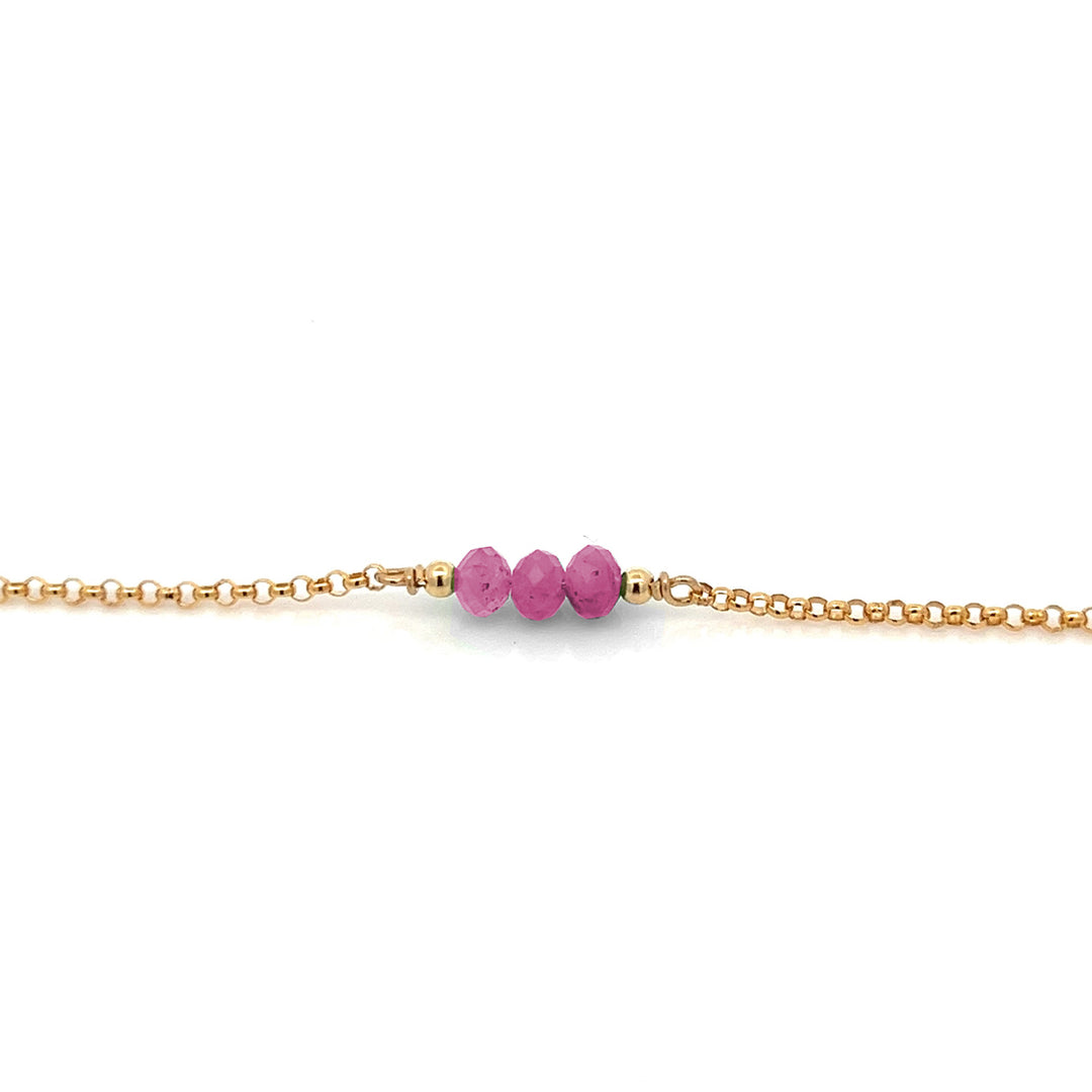triple baby birthstone bracelet