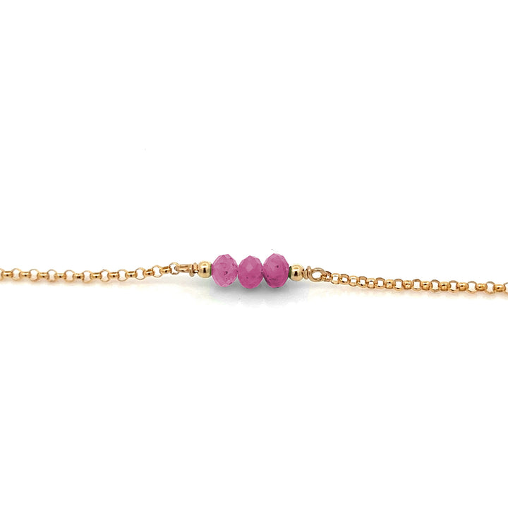 triple baby birthstone bracelet