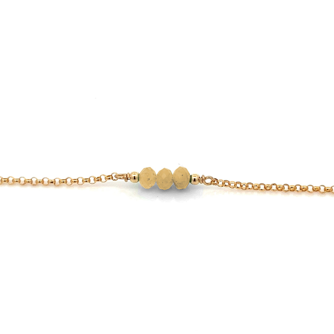 triple baby birthstone bracelet