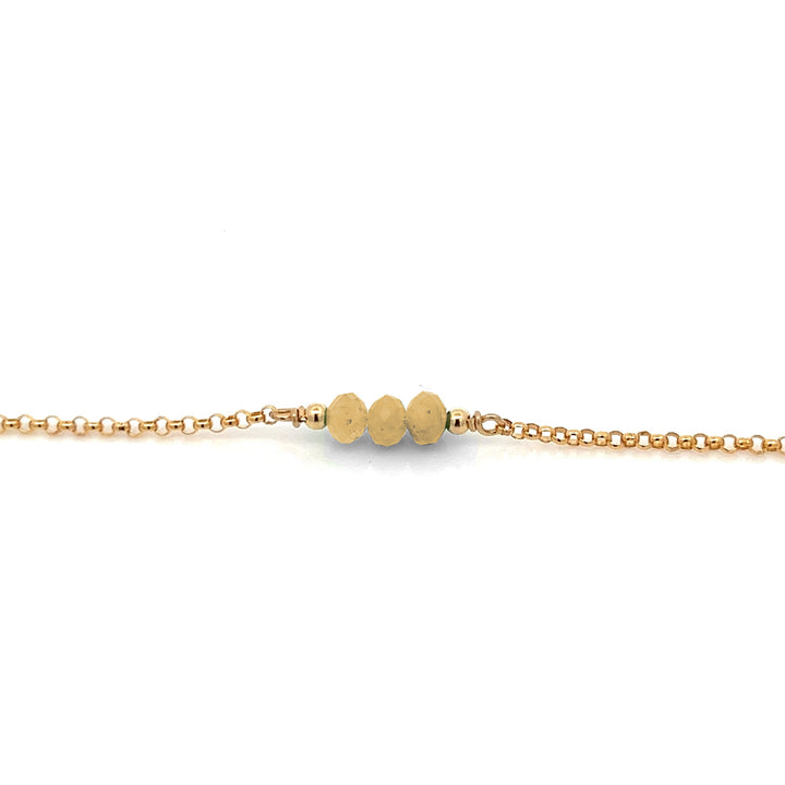 triple baby birthstone bracelet