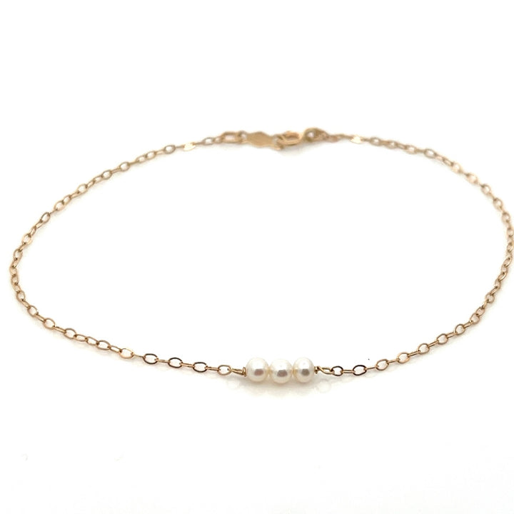 van luna - akoya baby pearl triplet bar bracelet - workshopunderground.com