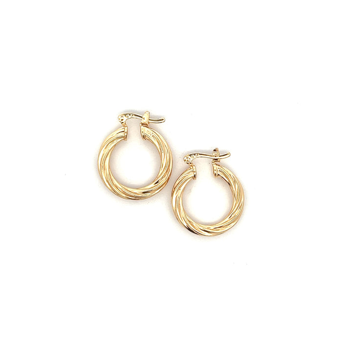 14K-gold-filled twisted rope hoops with latch - workshopunderground.com