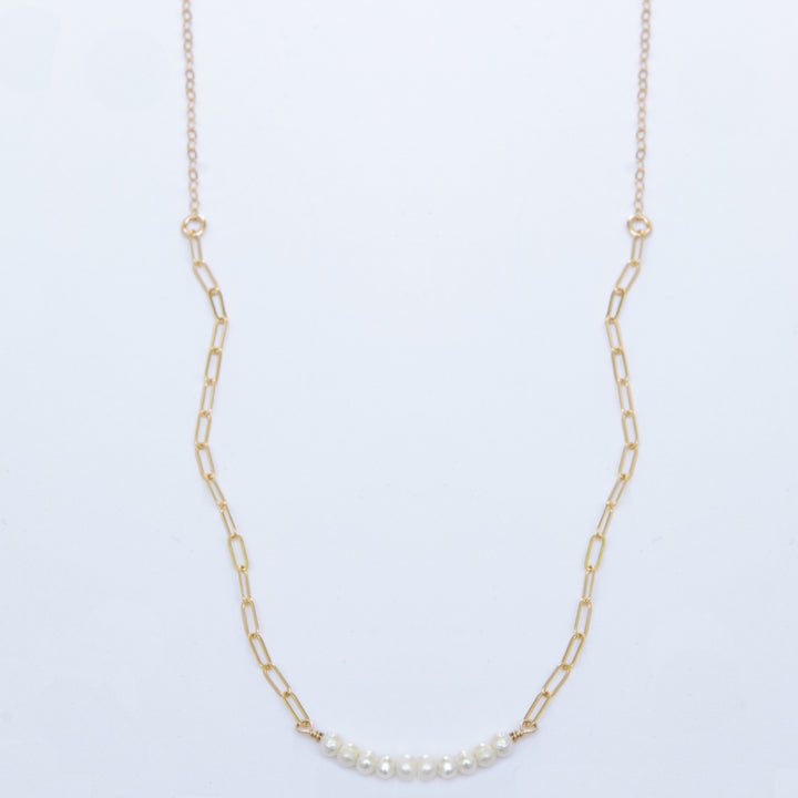 baby pearl bar duo-chain necklace - workshopunderground.com