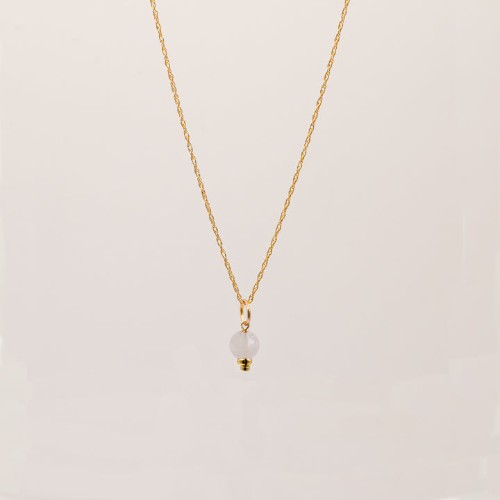 faceted birthstone coin charm - retro rope necklace - workshopunderground.com
