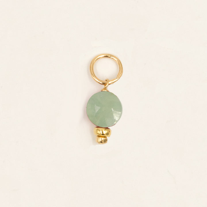 faceted birthstone coin charm - shepherd's hook earrings - workshopunderground.com